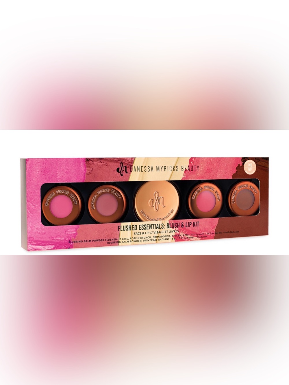 Danessa Myricks Beauty Flushed Essentials Blush & Lip Kit - Pink, Peach, Mauve